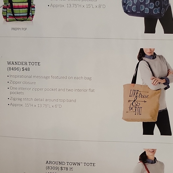 NIP Thirty-One "Be True and Be You" soft canvas Wander Tote - Picture 14 of 14